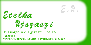 etelka ujszaszi business card