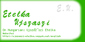 etelka ujszaszi business card